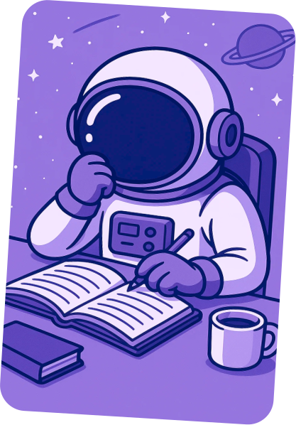 Astronauta Estudando